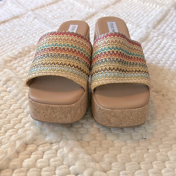 Steve Madden Multicolor Wedge Sandals - Picture 3 of 6